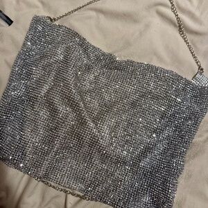 Halter diamond crop top